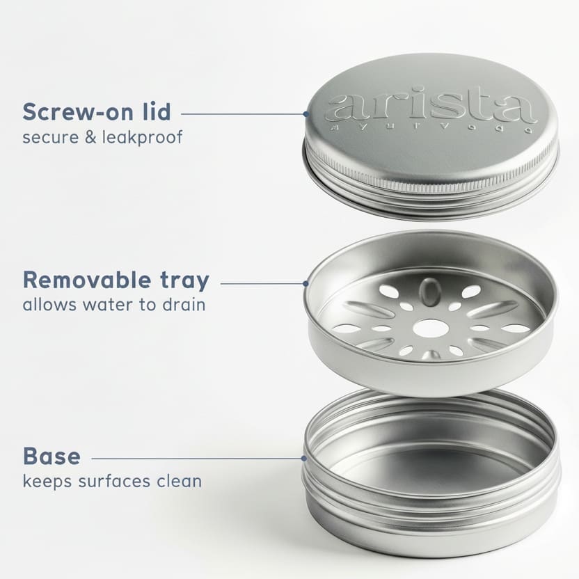 arista shampoo bar tin box 3 part